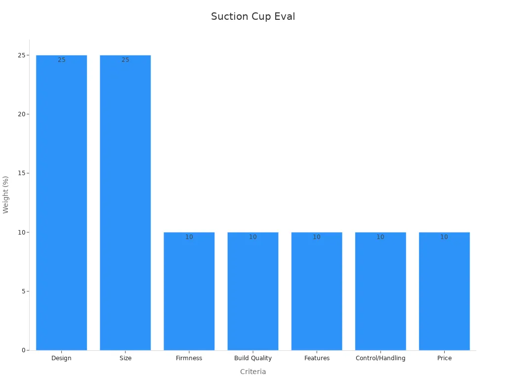 Bar chart showing evaluation criteria weights